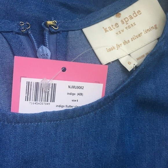 ❤︎ Kate spade new york ❤︎ chambray dress with flutter sleeves - Picture 5 of 5